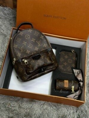 LOUIS VUITTON DAUPHINE COMBO SET PREMIUM QUALITY WITH BOX AMP SLING BELT AMP SLING CHAIN AMP POUCH AMP MINI LIPSTICK BAG
