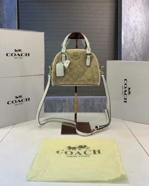 COACH GEORGIE SHOULDER BAG WITH ORIGNAL FOLDING BOX (WHITE STRAP)
