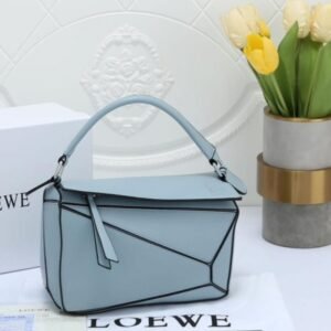 LOEWE PUZZLE HANDBAG WITH OG BOX (SKY BLUE)