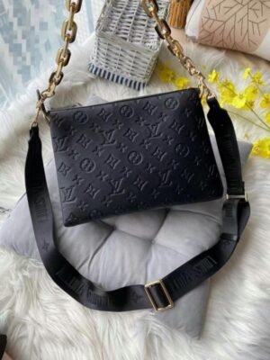 LOUIS VUITTON COUSIN PM HANDBAG WITH OG BOX (BLACK)