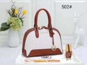 MICHAEL KORS ALMA BAG WITH DUST BAG(BIEGE-BROWN)