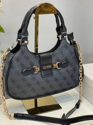 GUESS NOLANA LOGO HANDBAG WITH OG BOX (BLACK)