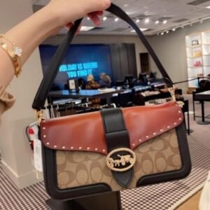 COACH GEORGIE FLOWER DAISY EMBROIDERY TABBY SHOULDER BAG