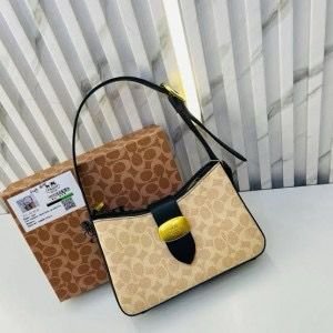 COACH JACQUARD ELIZA BAG ( CREAM ) WITH DOUBLE BOX WITH PREMIUM QUALITY