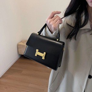 HERMES TOP HANDLE FORMAL BAG ( BLACK ) WITH OG BOX