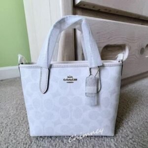 COACH_CITY MINI TOTE BAG IN SIGNATURE CANVAS BAG WITH BOX PREMIUM QUALITY