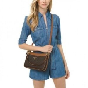 MICHAEL_KORS JET SET SLING BAG PREMIUM QUALITY WITH OG BOX ?( BROWN )