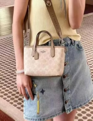 COACH_CITY MINI TOTE BAG IN SIGNATURE CANVAS BAG WITH BOX PREMIUM QUALITY
