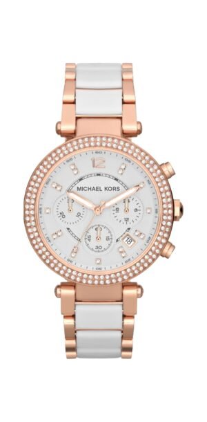 MICHAEL KORS PARKER ROSE GOLD WHITE ACETATE WOMEN MK5774