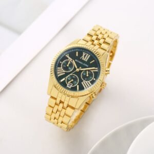 Michael_Kors Lexington Chronograph Gold-Green