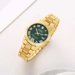 Role_x Oyster Perpetual Date Just Gold-Green