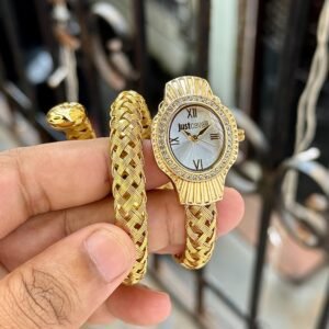 Just Cavalli Snake Gold-White