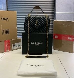 YSL SAINT LAURENT COLLEGE MEDIUM CHAIN BAG khaki dubble box packing 5381