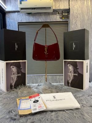 YSL SAINT LAURENT COLLEGE MEDIUM CHAIN BAG khaki dubble box packing 6222