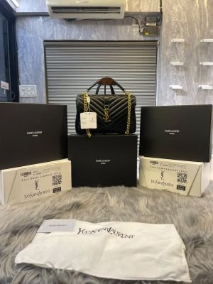 YSL SAINT LAURENT COLLEGE MEDIUM CHAIN BAG dubble box packing 6440