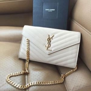 YSL SAINT LAURENT Grain De Poudre Matelasse Chevron Medium Monogram with brand box 5910
