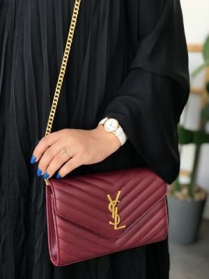 YSL SAINT LAURENT Grain De Poudre Matelasse Chevron Medium Monogram with brand box 6251
